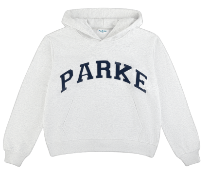 Parke-OG Varsity Hoodie Sweatshirt - Classic Grey + Denim