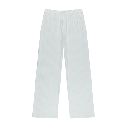 Parke-Pointelle Cotton Boxer Pants - Pale Blue