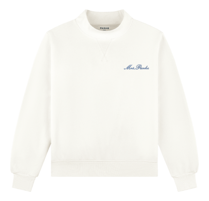 Parke | Embroidered Bridal Classic Mockneck - Pearl